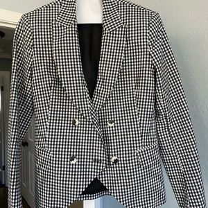 Laveer black & white check, double breasted blazer